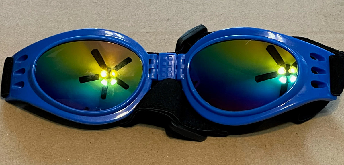 Rubylux Dog Goggles White RubyLuxLights