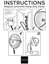 RubyLux Lamp with Heavy Duty Clamp for RubyLux NIR Bulb for US & Canada