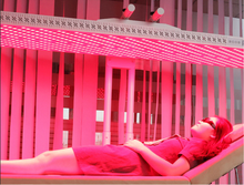 RubyLux Full Body Near Infrared & Red Light Therapy Half-Bed - 6' Long, Manual Adjust Stand
