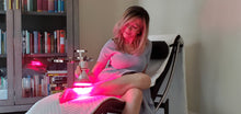 Red Light Therapy Bulb Used on Ankle